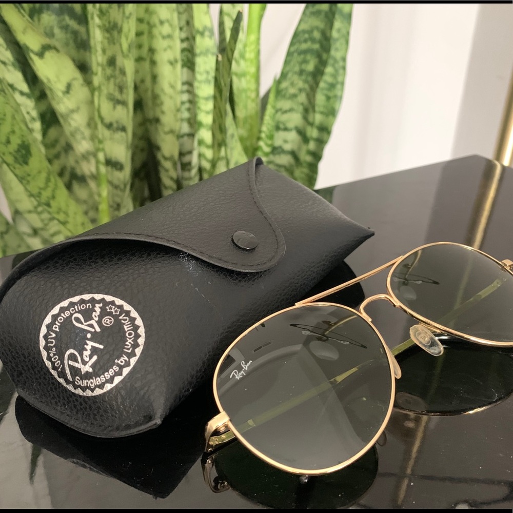 Aviator Class Ray Bans Green G-15